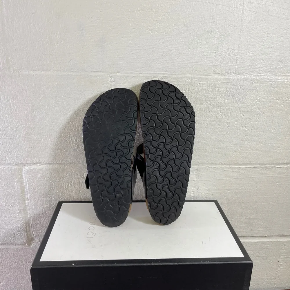 Birkenstock Gizeh Mix Match Black Leather Thong Sandals Women's 40 EU/42 EU